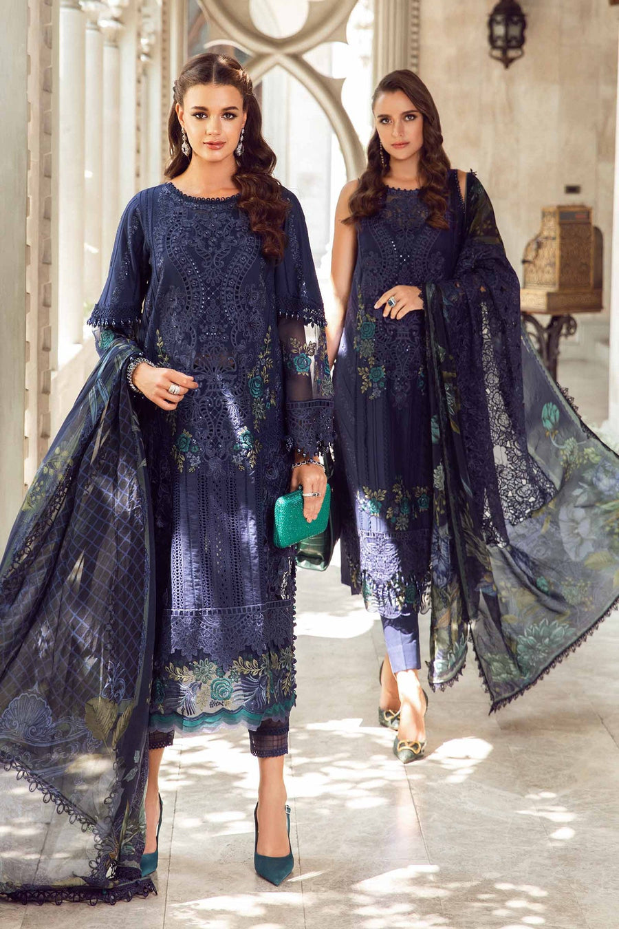 Maria.B Embroidered Luxury Lawn Unstitched 3Pc Suit EL-24-09