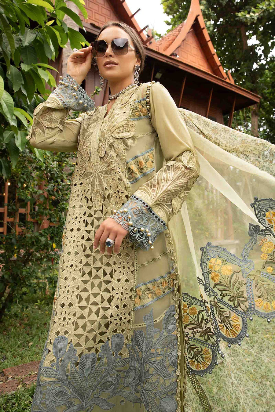 Maria.B Embroidered Luxury Lawn Unstitched 3Pc Suit EL-24-10