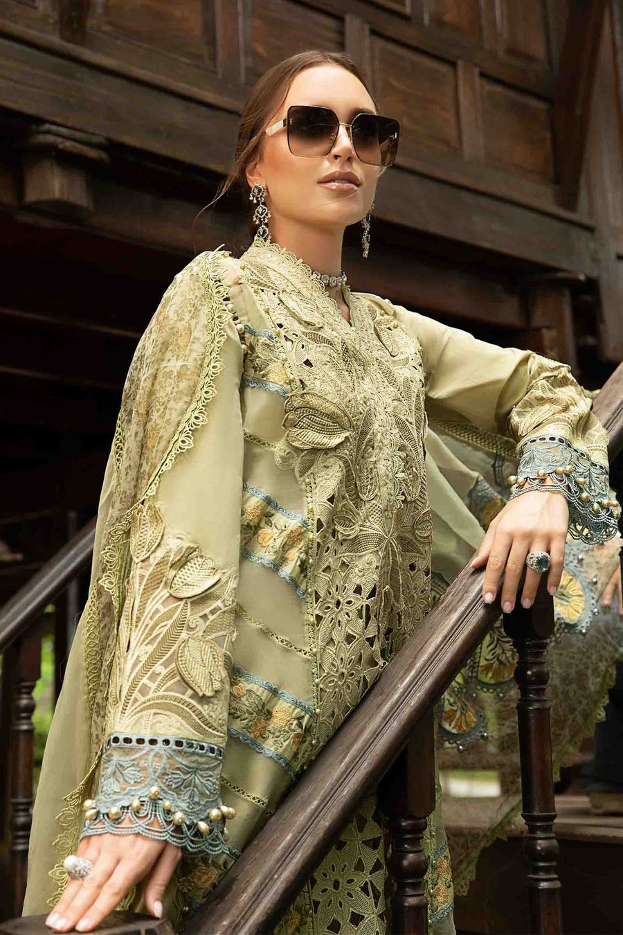 Maria.B Embroidered Luxury Lawn Unstitched 3Pc Suit EL-24-10