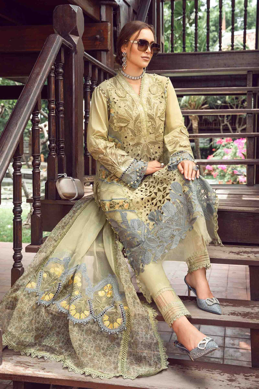 Maria.B Embroidered Luxury Lawn Unstitched 3Pc Suit EL-24-10