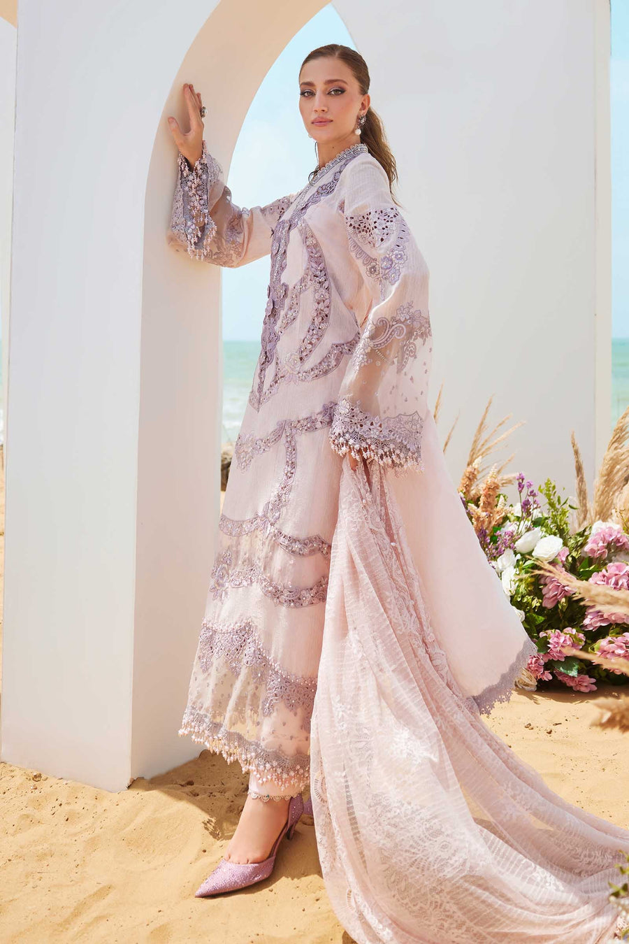 Maria.B Embroidered Lawn Unstitched 3Pc Suit EL-25-02
