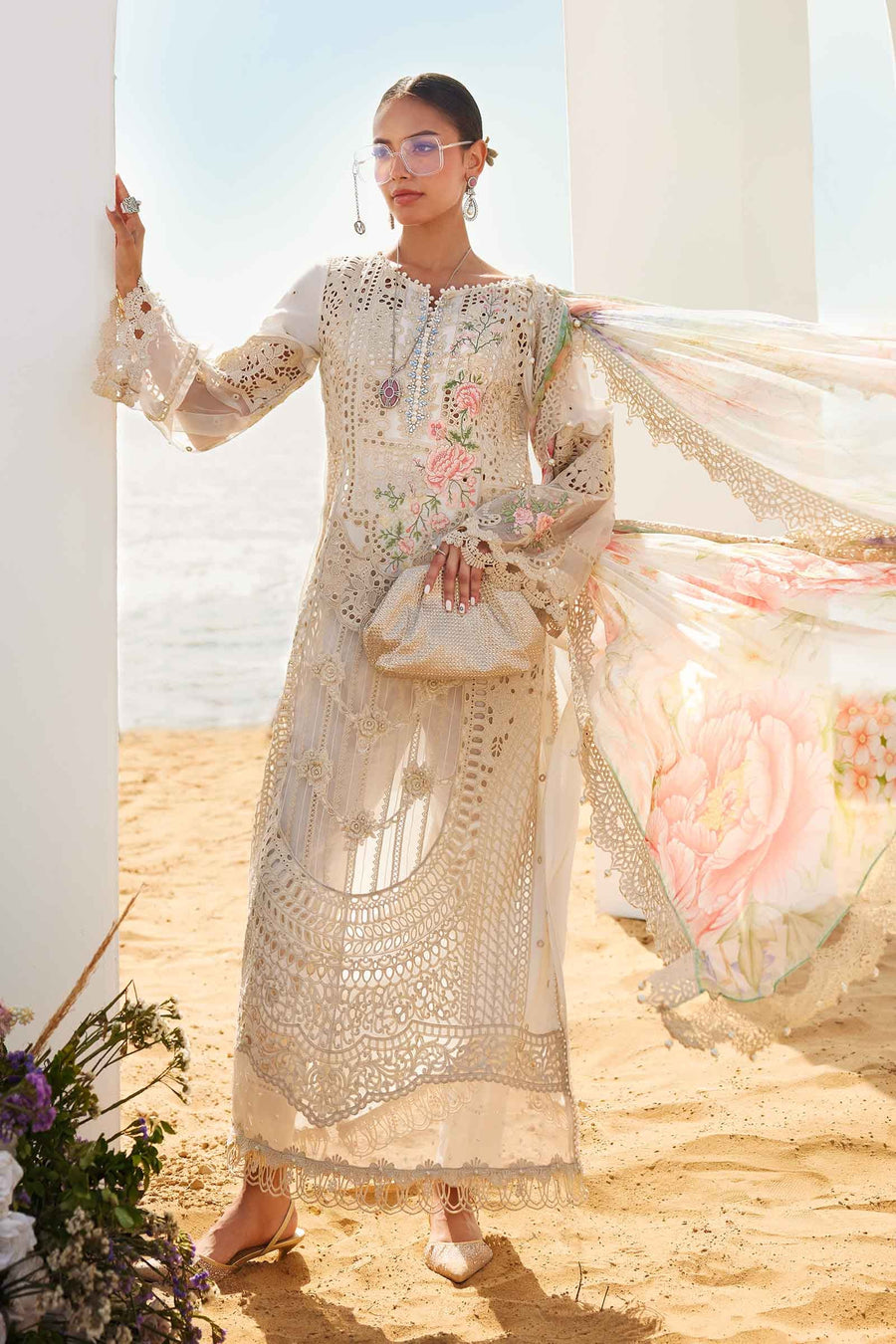 Maria.B Embroidered Lawn Unstitched 3Pc Suit EL-25-07