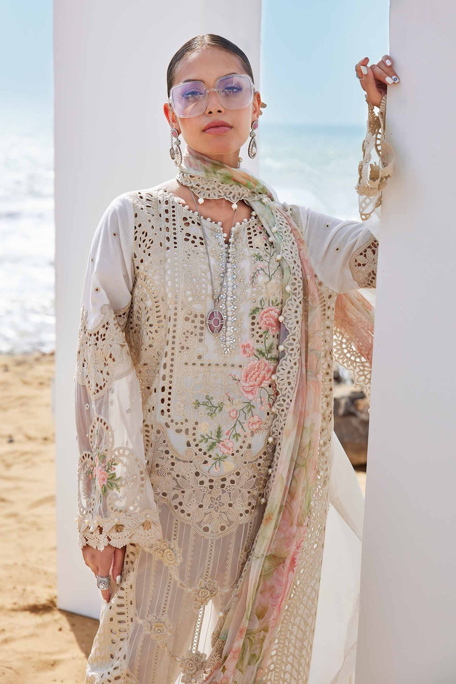 Maria.B Embroidered Lawn Unstitched 3Pc Suit EL-25-07