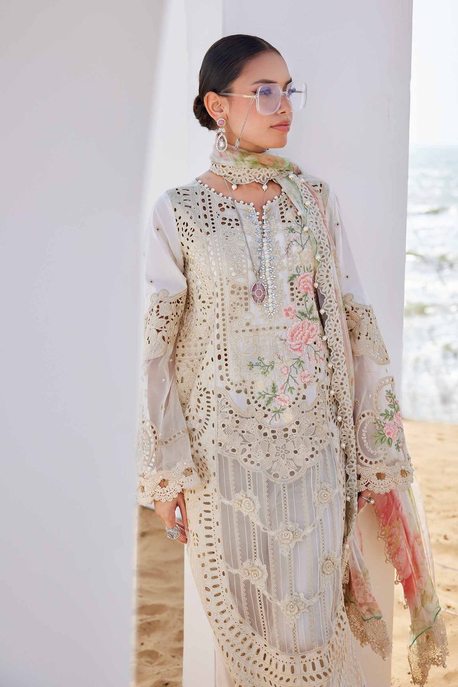 Maria.B Embroidered Lawn Unstitched 3Pc Suit EL-25-07