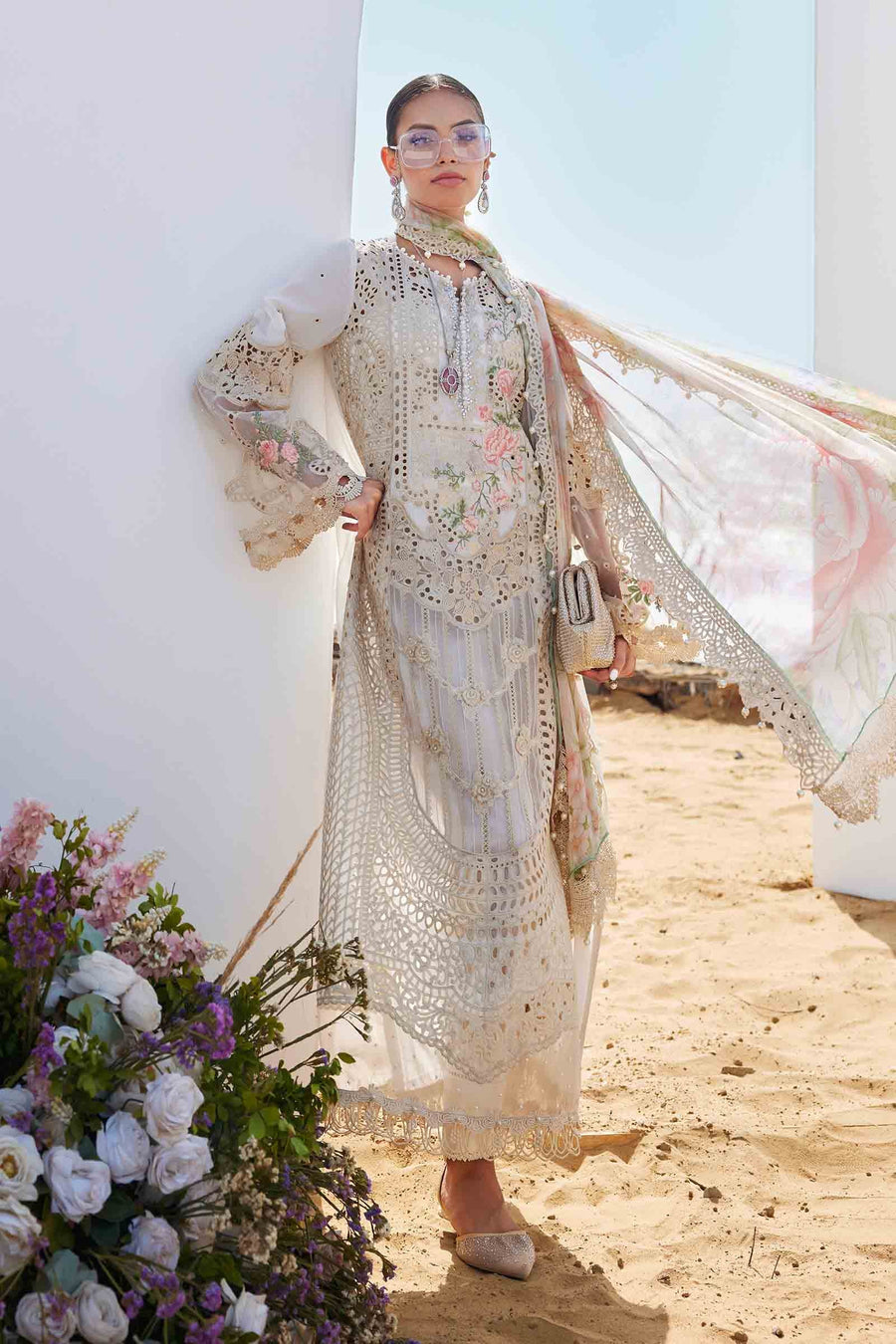 Maria.B Embroidered Lawn Unstitched 3Pc Suit EL-25-07