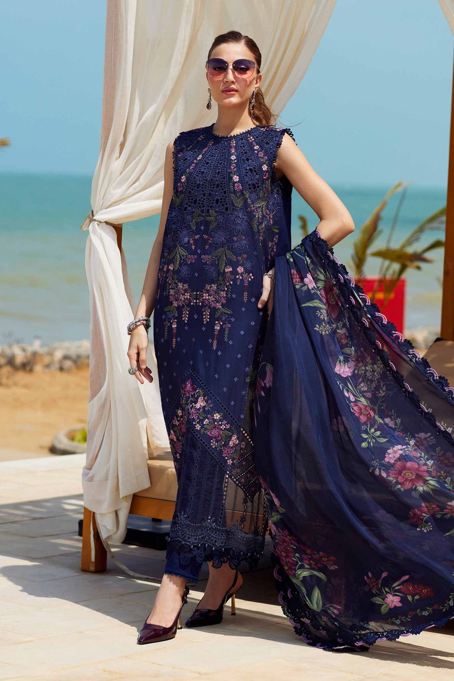 Maria.B Embroidered Lawn Unstitched 3Pc Suit EL-25-10