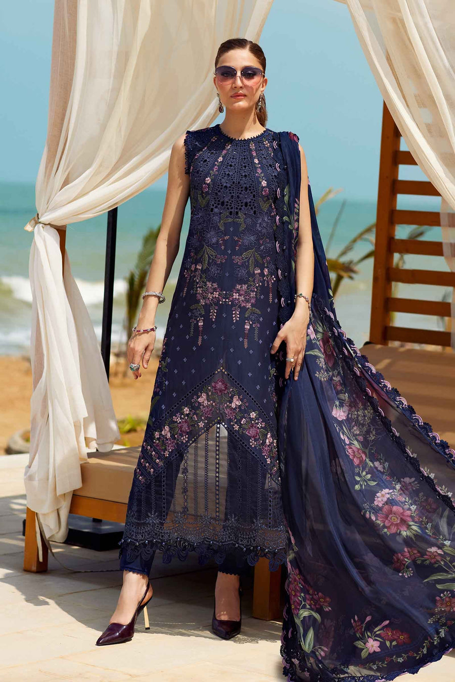 Maria.B Embroidered Lawn Unstitched 3Pc Suit EL-25-10