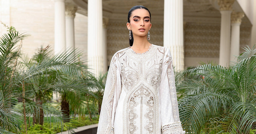 Maria.B Luxury Lawn Eid-2 Unstitched Embroidered 3Pc Suit EL-26-01