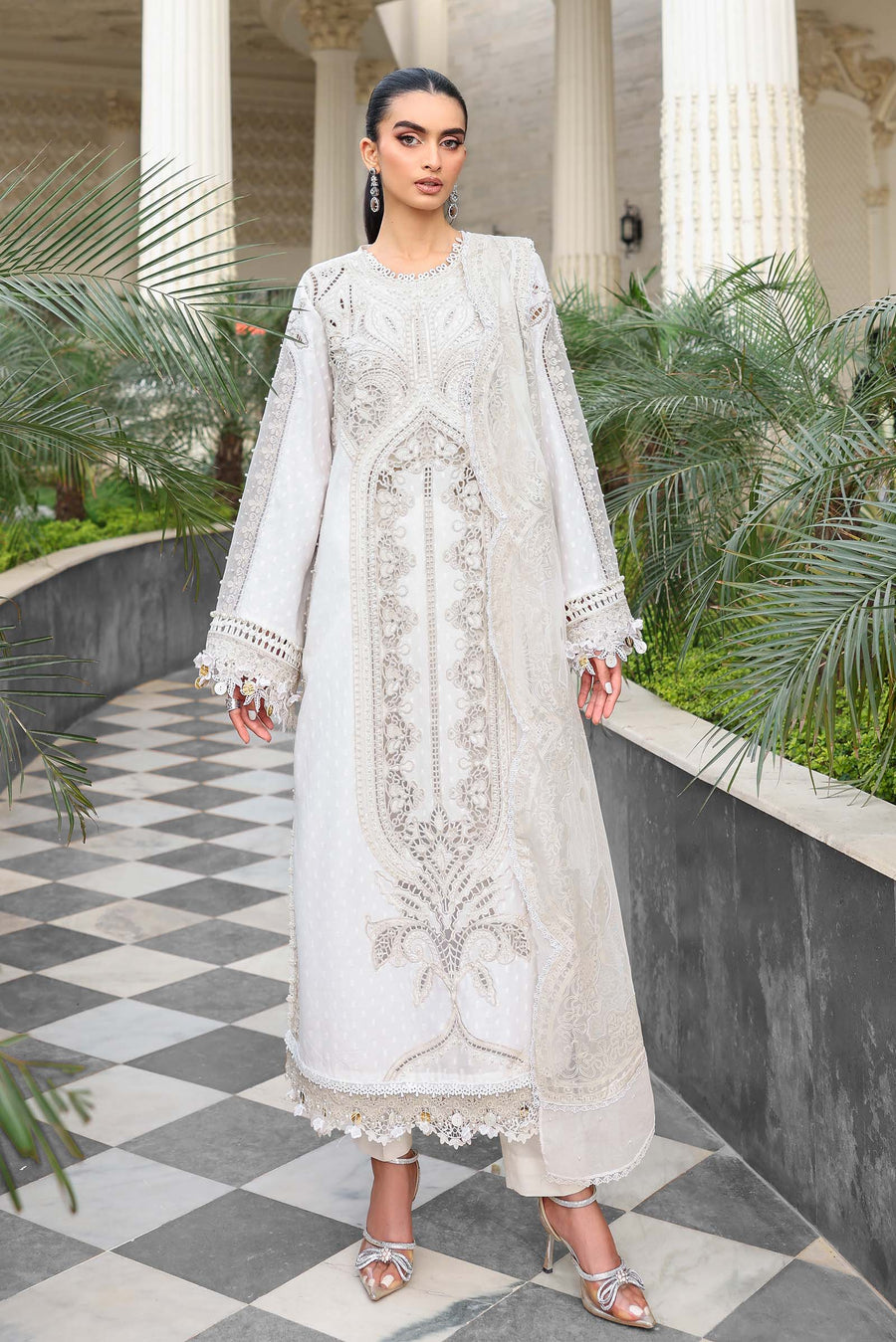 Maria.B Luxury Lawn Eid-2 Unstitched Embroidered 3Pc Suit EL-26-01
