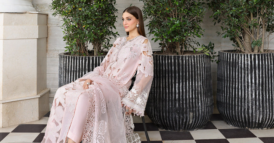 Maria.B Luxury Lawn Eid-2 Unstitched Embroidered 3Pc Suit EL-26-02