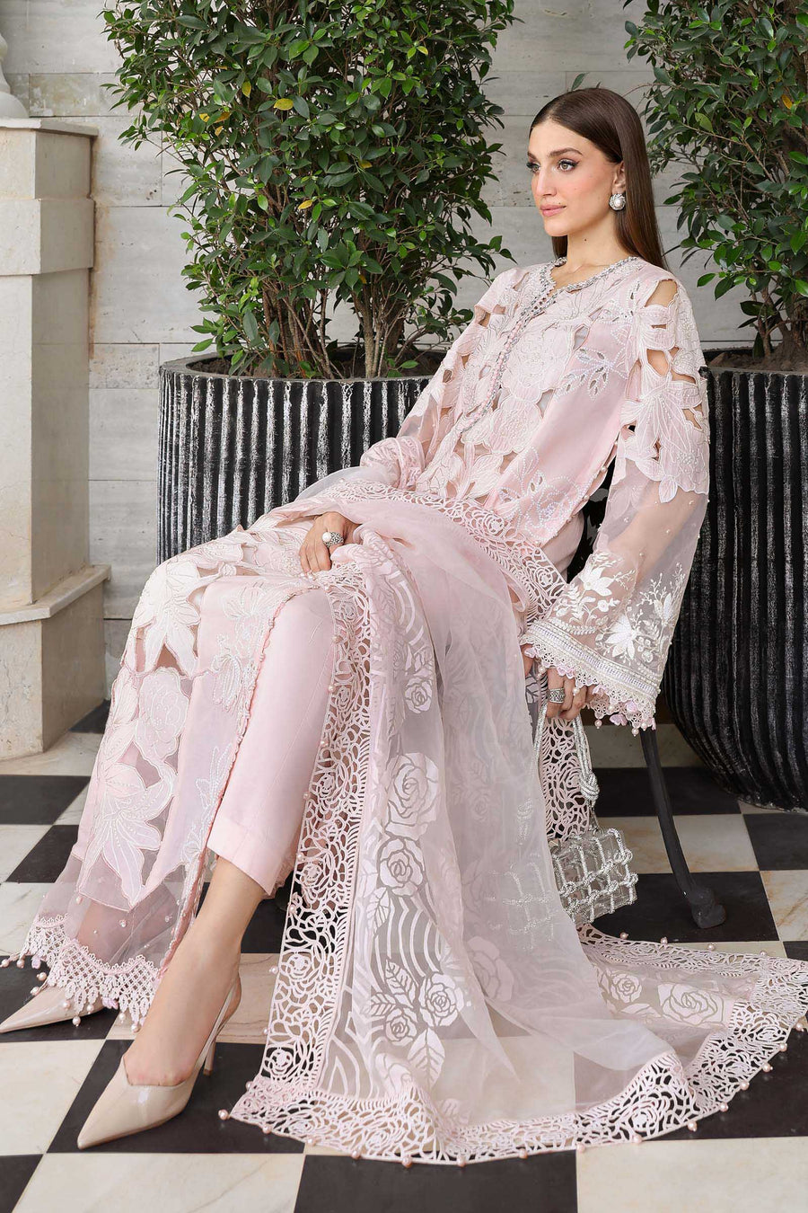 Maria.B Luxury Lawn Eid-2 Unstitched Embroidered 3Pc Suit EL-26-02