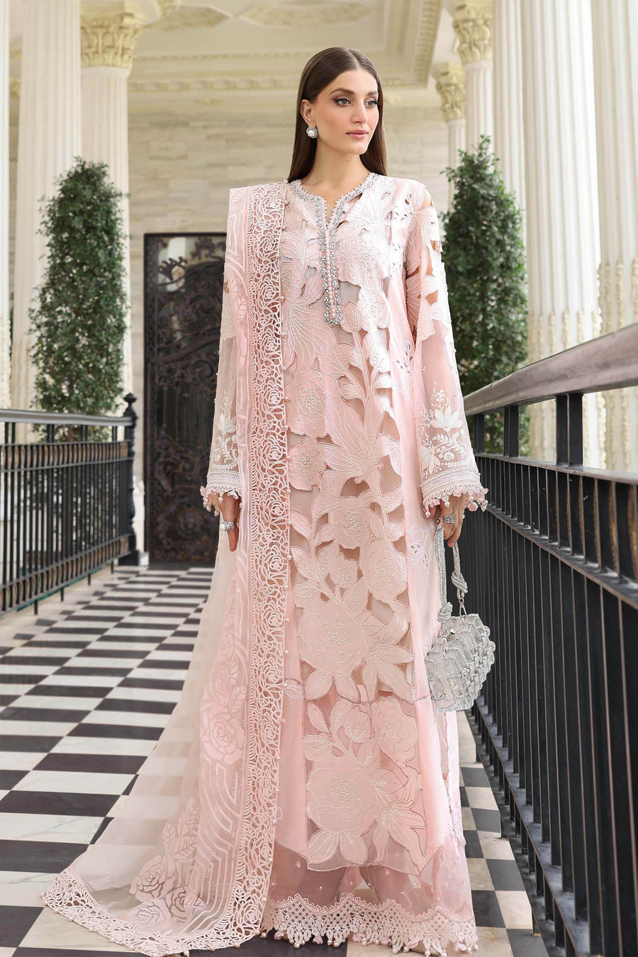 Maria.B Luxury Lawn Eid-2 Unstitched Embroidered 3Pc Suit EL-26-02
