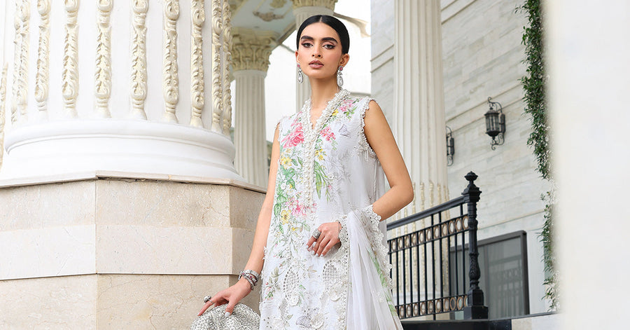 Maria.B Luxury Lawn Eid-2 Unstitched Embroidered 3Pc Suit EL-26-03