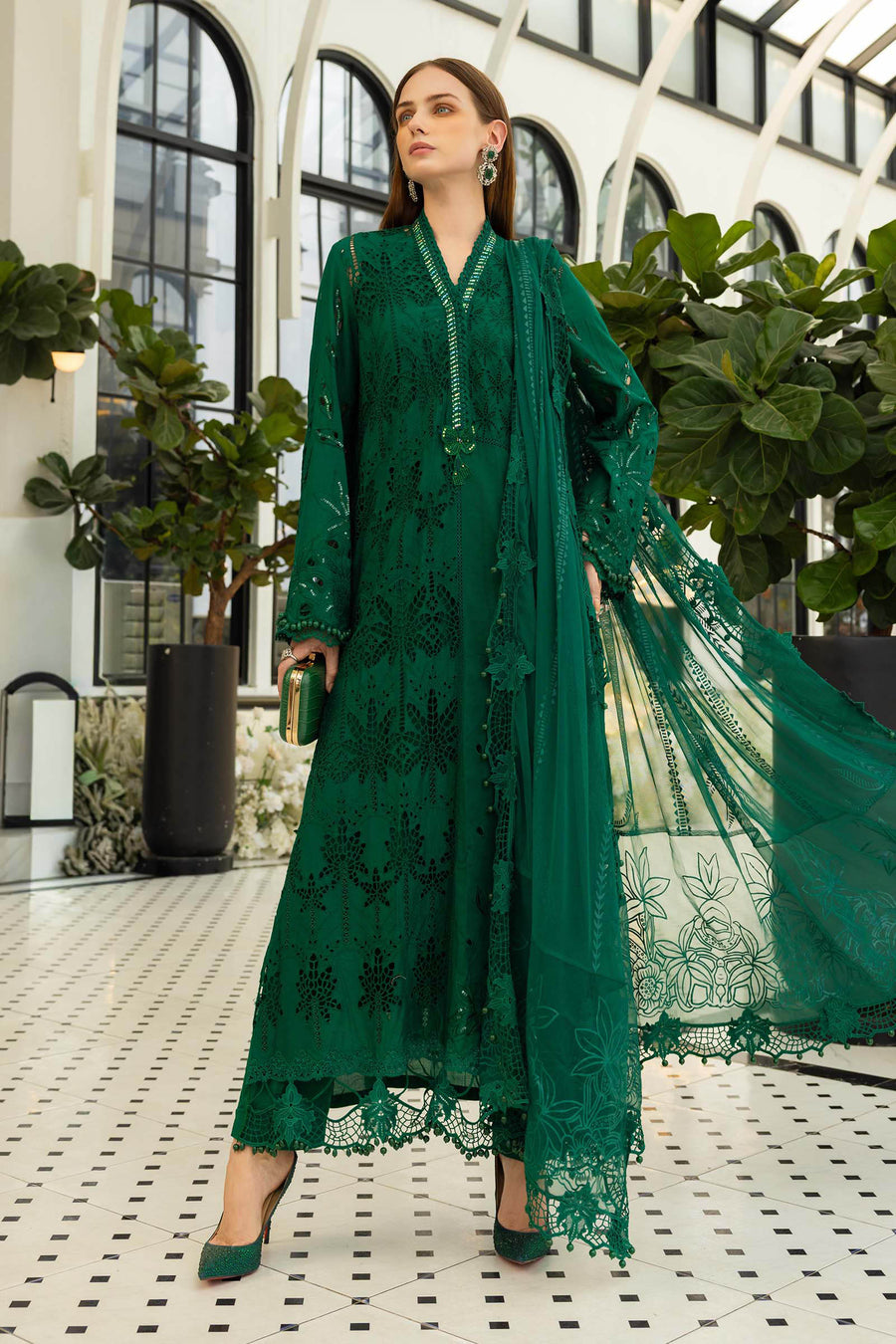 Maria.B Luxury Lawn Eid-2 Unstitched Embroidered 3Pc Suit EL-26-04