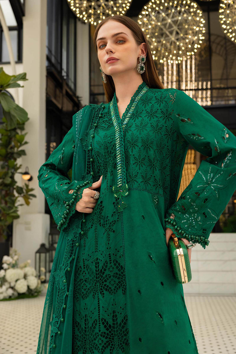 Maria.B Luxury Lawn Eid-2 Unstitched Embroidered 3Pc Suit EL-26-04