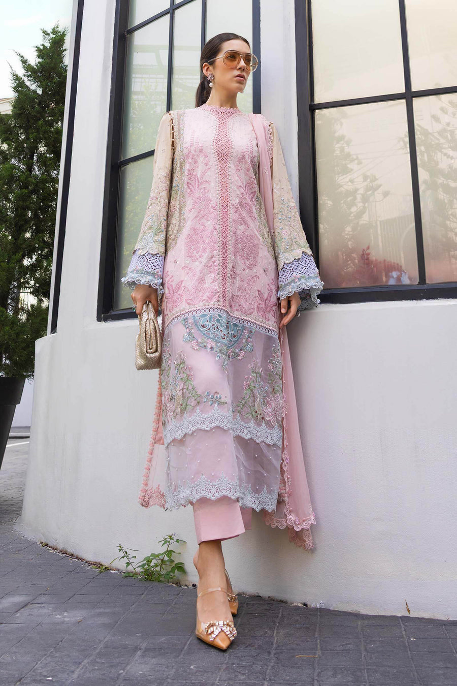 Maria.B Luxury Lawn Eid-2 Unstitched Embroidered 3Pc Suit EL-26-09