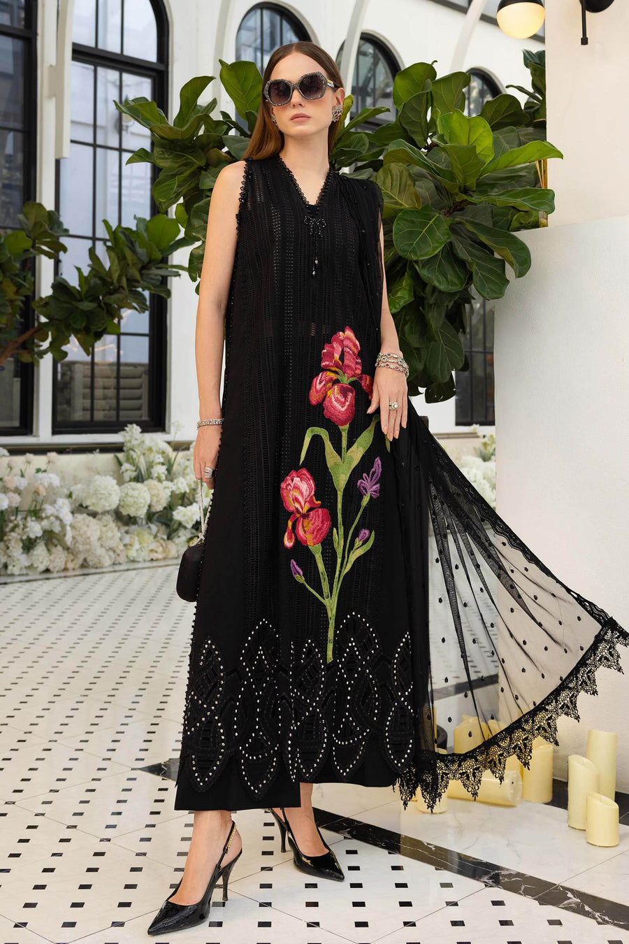 Maria.B Luxury Lawn Eid-2 Unstitched Embroidered 3Pc Suit EL-26-10