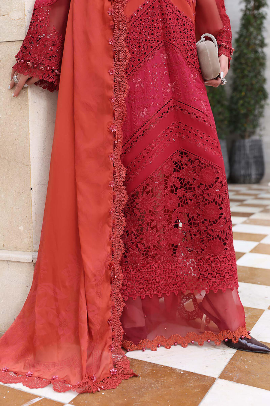 Maria.B Luxury Lawn Eid-2 Unstitched Embroidered 3Pc Suit EL-26-13