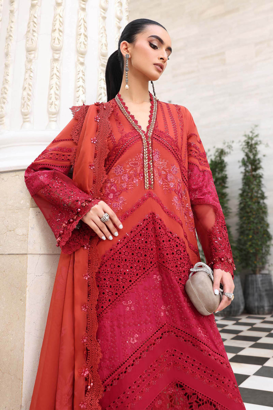 Maria.B Luxury Lawn Eid-2 Unstitched Embroidered 3Pc Suit EL-26-13