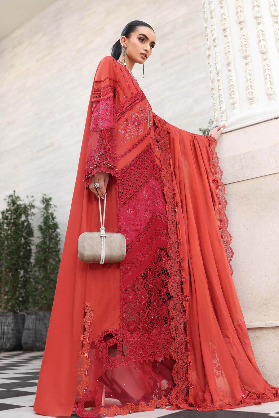 Maria.B Luxury Lawn Eid-2 Unstitched Embroidered 3Pc Suit EL-26-13