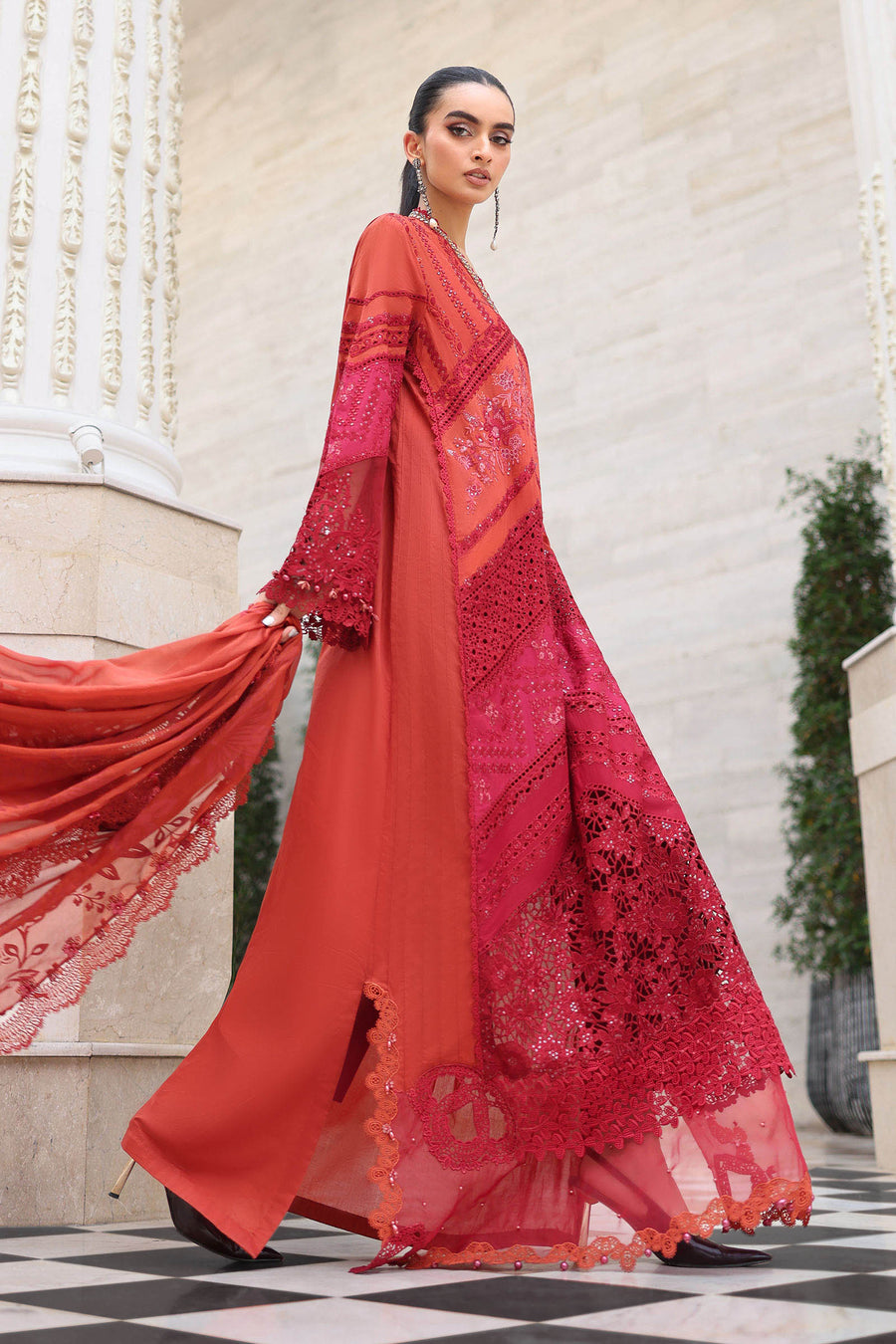 Maria.B Luxury Lawn Eid-2 Unstitched Embroidered 3Pc Suit EL-26-13