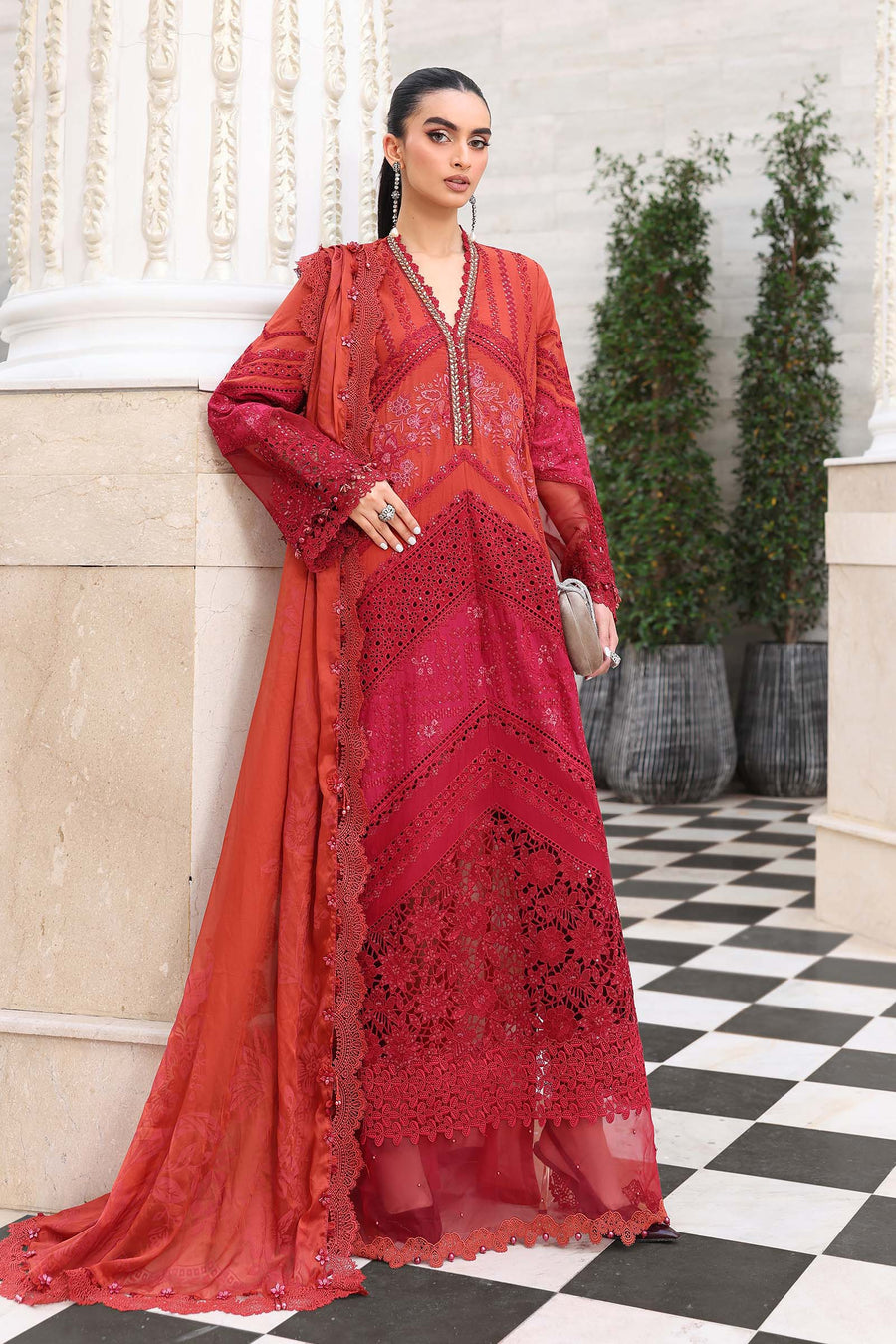Maria.B Luxury Lawn Eid-2 Unstitched Embroidered 3Pc Suit EL-26-13
