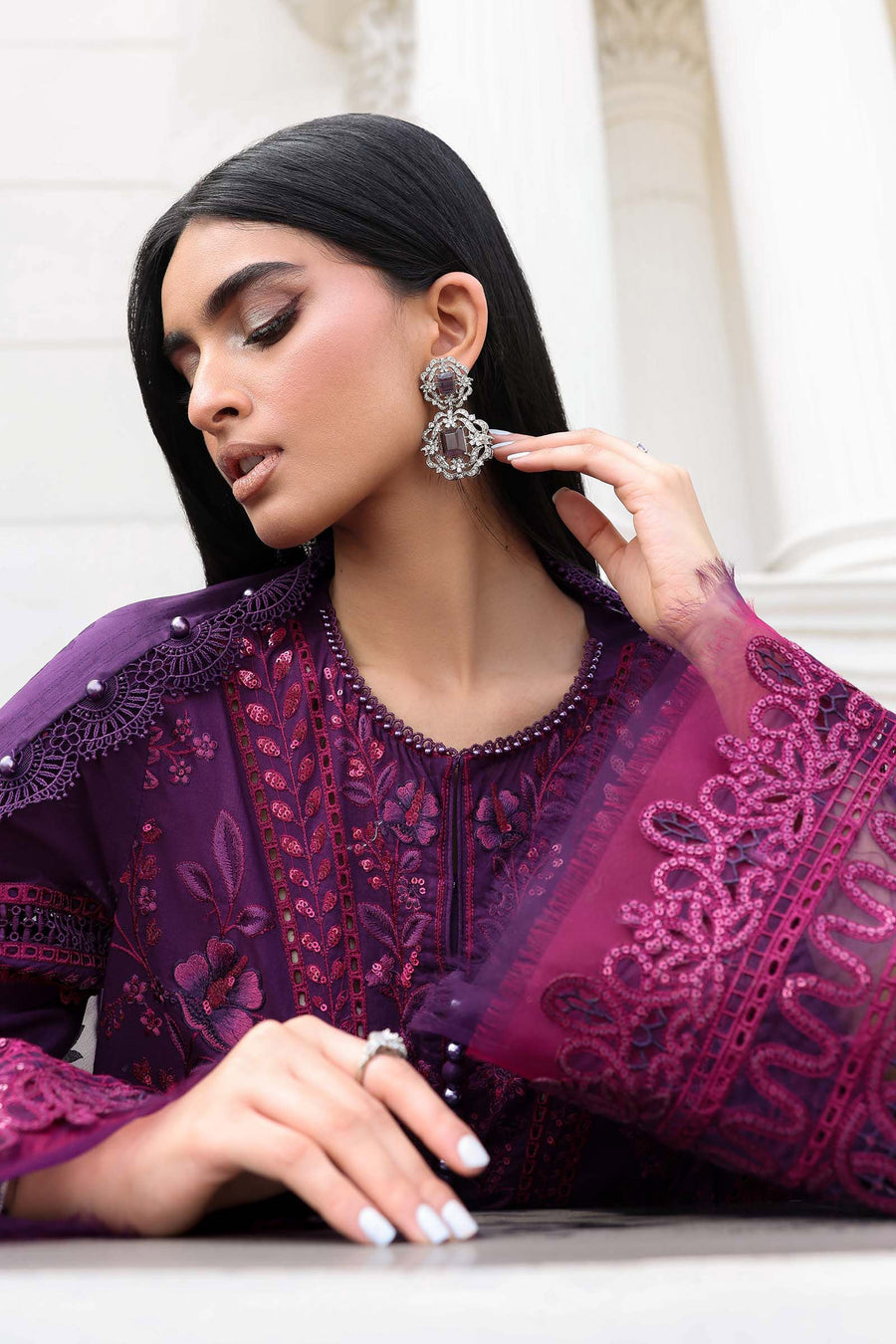 Maria.B Luxury Lawn Eid-2 Unstitched Embroidered 3Pc Suit EL-26-14