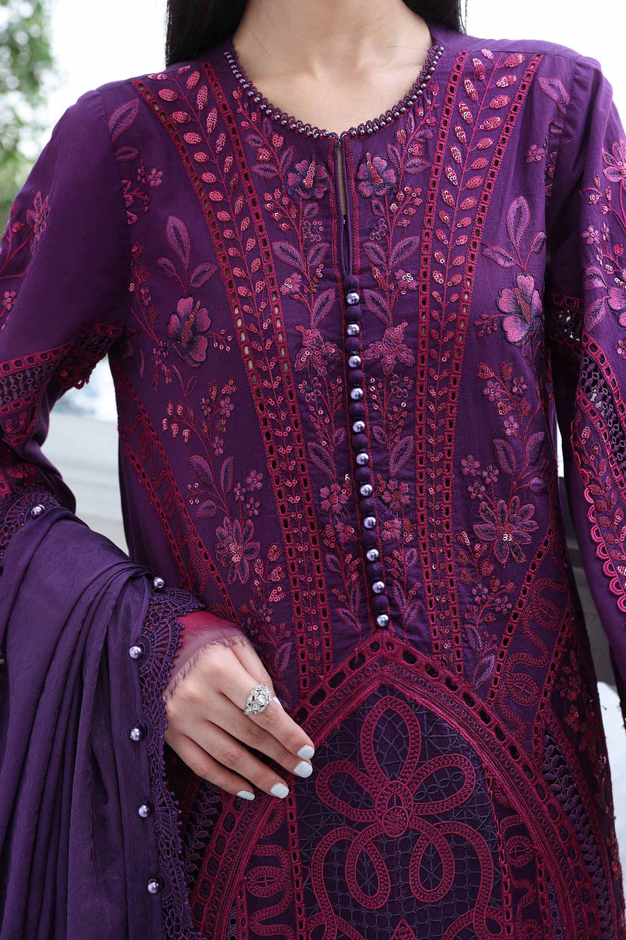 Maria.B Luxury Lawn Eid-2 Unstitched Embroidered 3Pc Suit EL-26-14