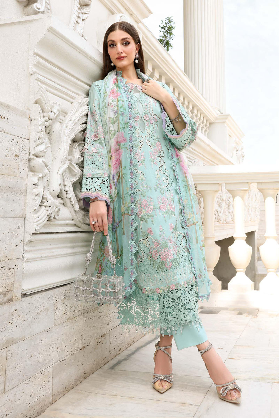 Maria.B Luxury Lawn Eid-2 Unstitched Embroidered 3Pc Suit EL-26-15