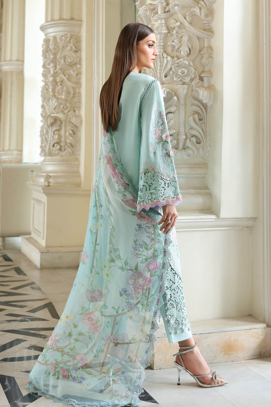 Maria.B Luxury Lawn Eid-2 Unstitched Embroidered 3Pc Suit EL-26-15