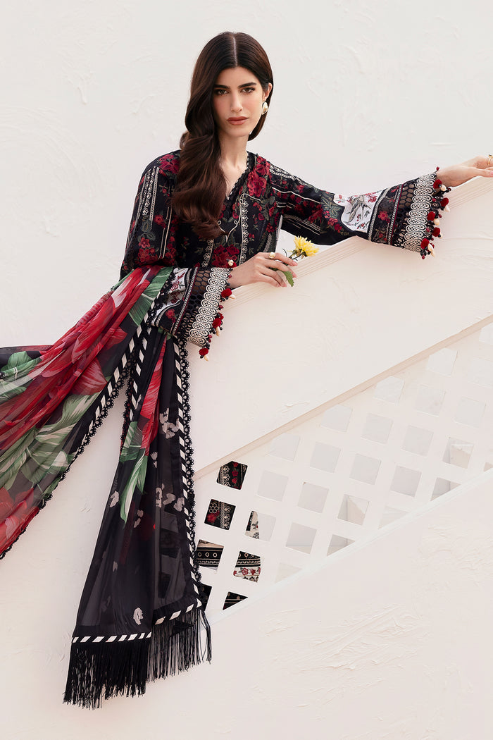 Baroque Eid Lawn Unstitched Embroidered 3Pc Suit BEL-25-D01