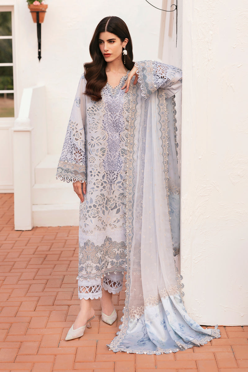 Baroque Eid Lawn Unstitched Embroidered 3Pc Suit BEL-25-D02