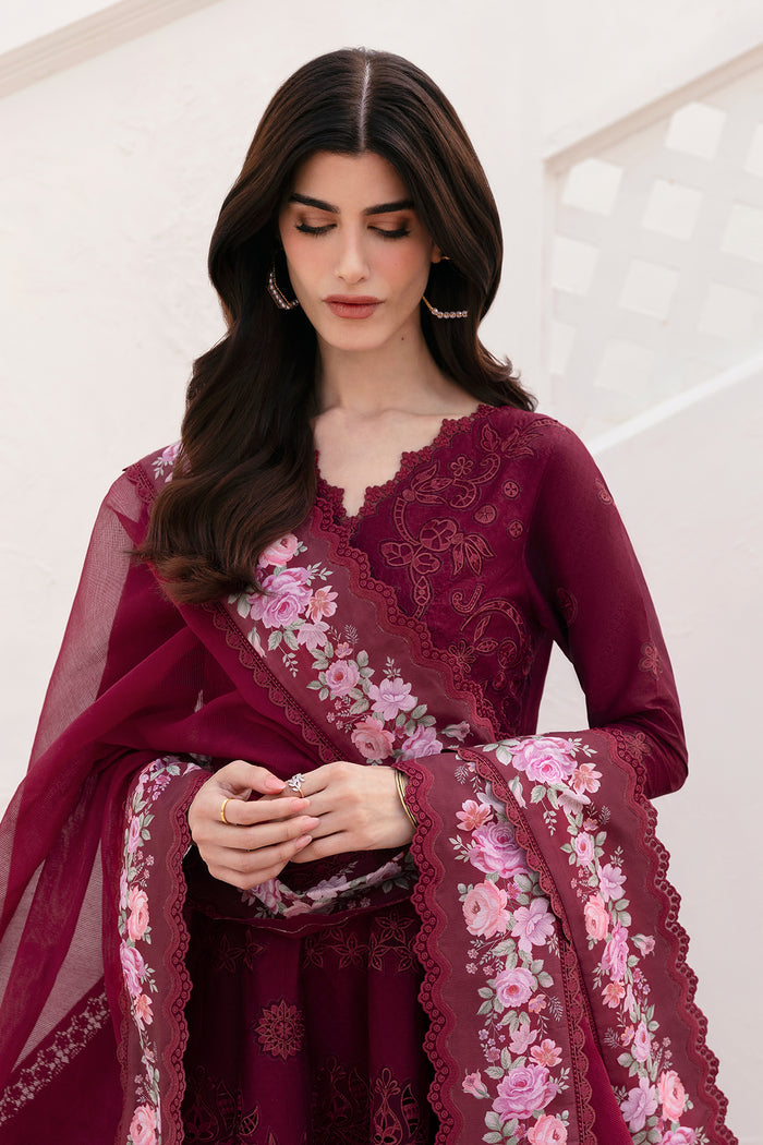 Baroque Eid Lawn Unstitched Embroidered 3Pc Suit BEL-25-D05