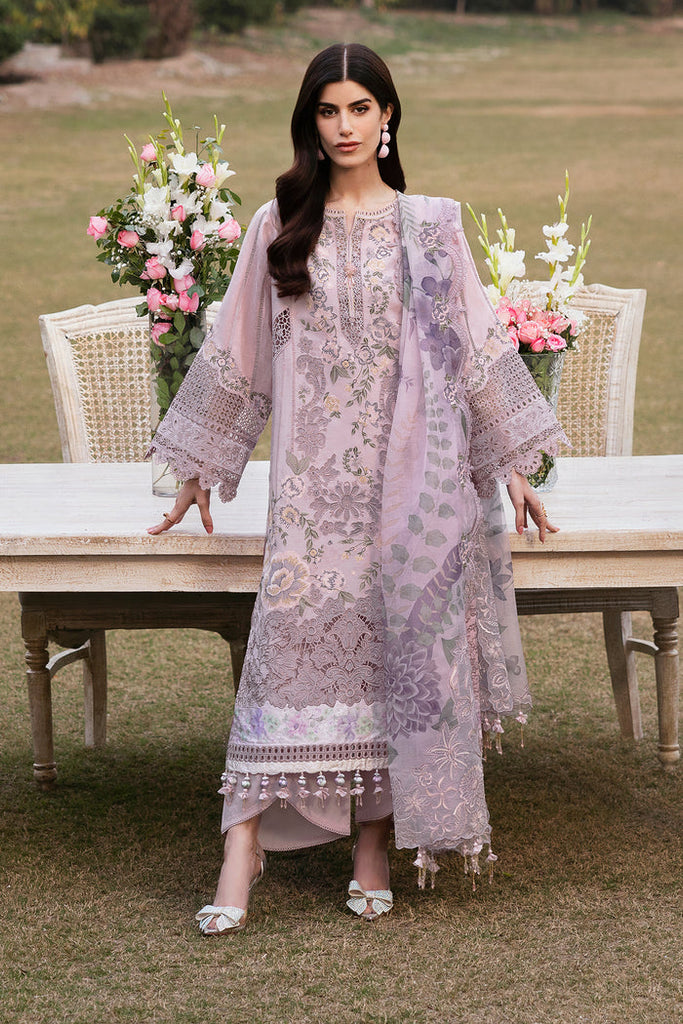 Sunheri Eid By Baroque Embroidered Lawn Suits Unstitched 3 Piece BQ21SE 07 Leya - Summer Collection main image 1