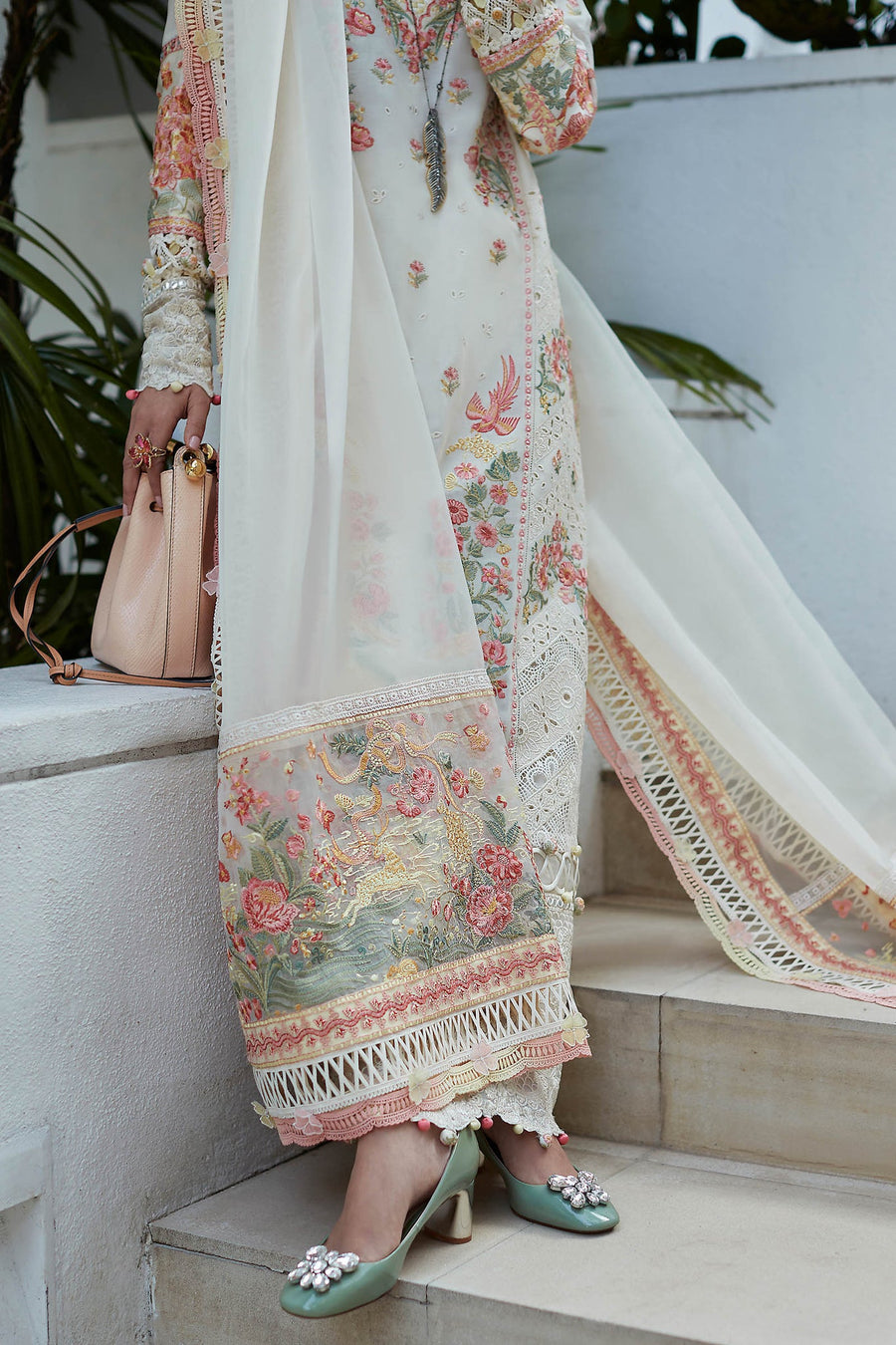 ELAN Embroidered Luxury Lawn Unstitched 3Piece Suit EL23-02-B NYSA