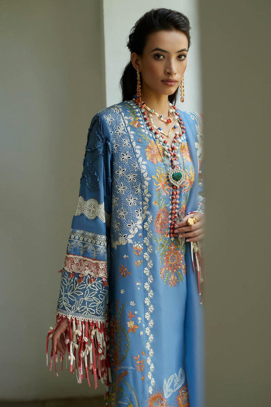 ELAN Embroidered Luxury Lawn Unstitched 3Piece Suit EL23-03-B ZIVA