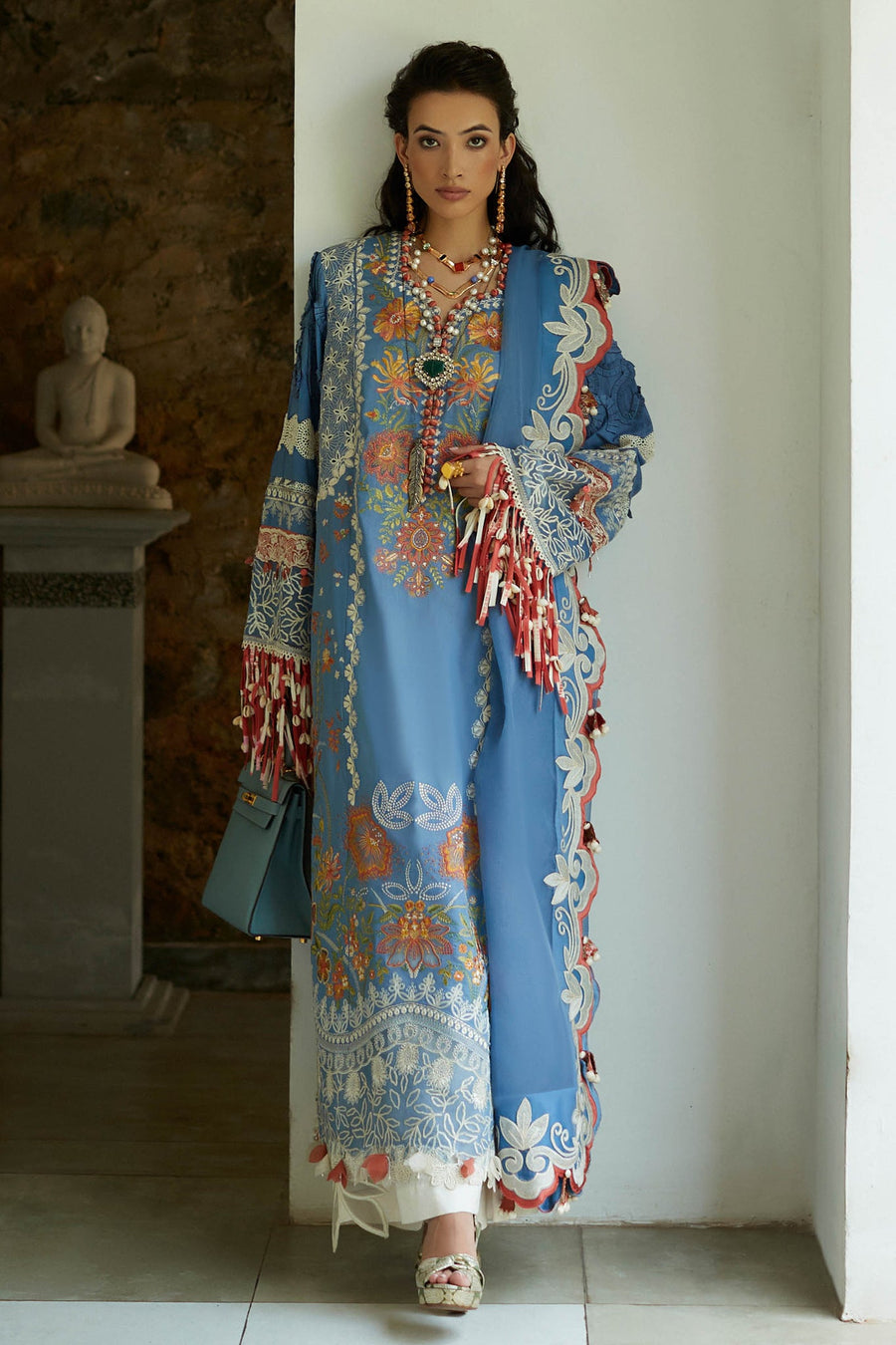 ELAN Embroidered Luxury Lawn Unstitched 3Piece Suit EL23-03-B ZIVA