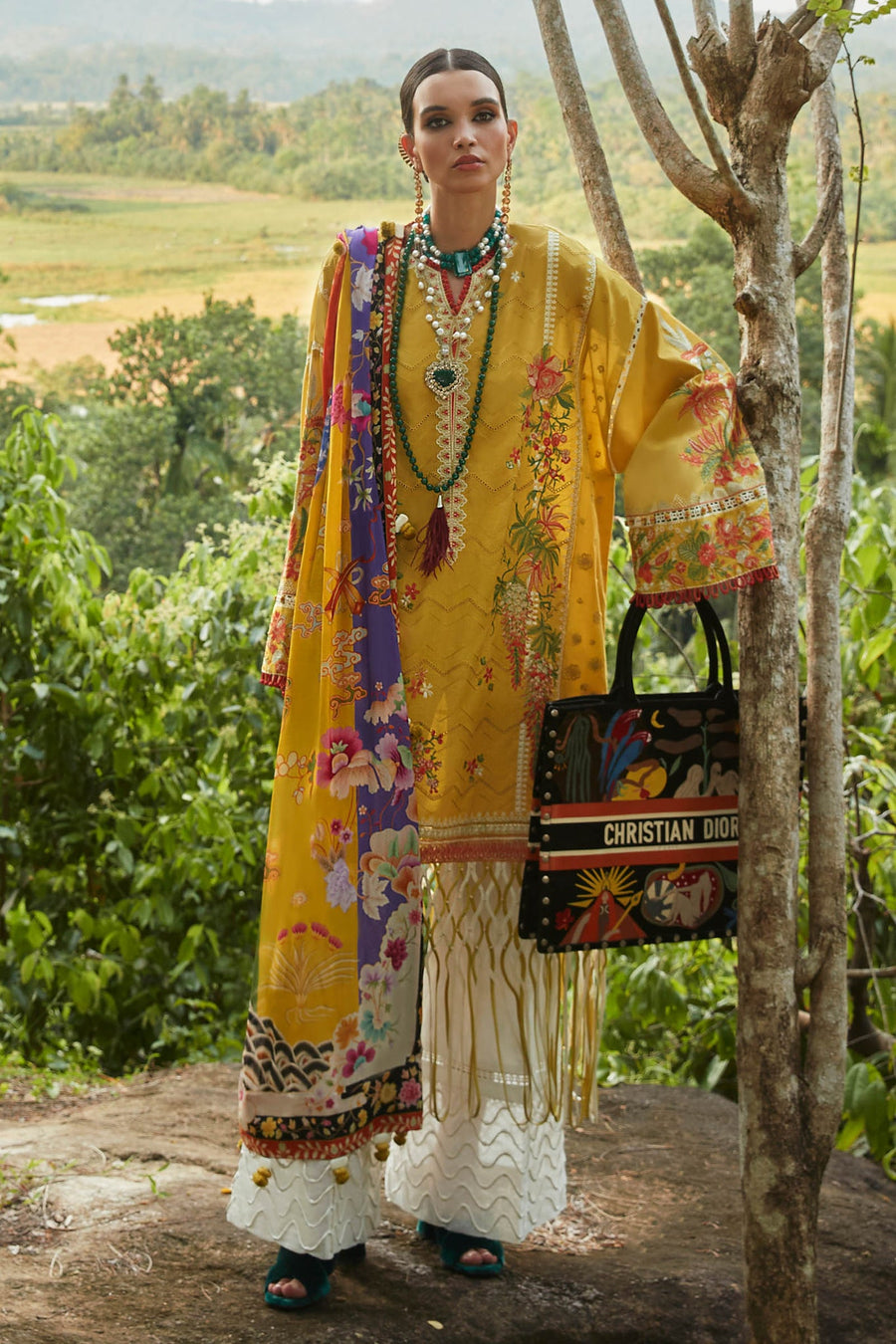 ELAN Embroidered Luxury Lawn Unstitched 3Piece Suit EL23-04-A ERINA