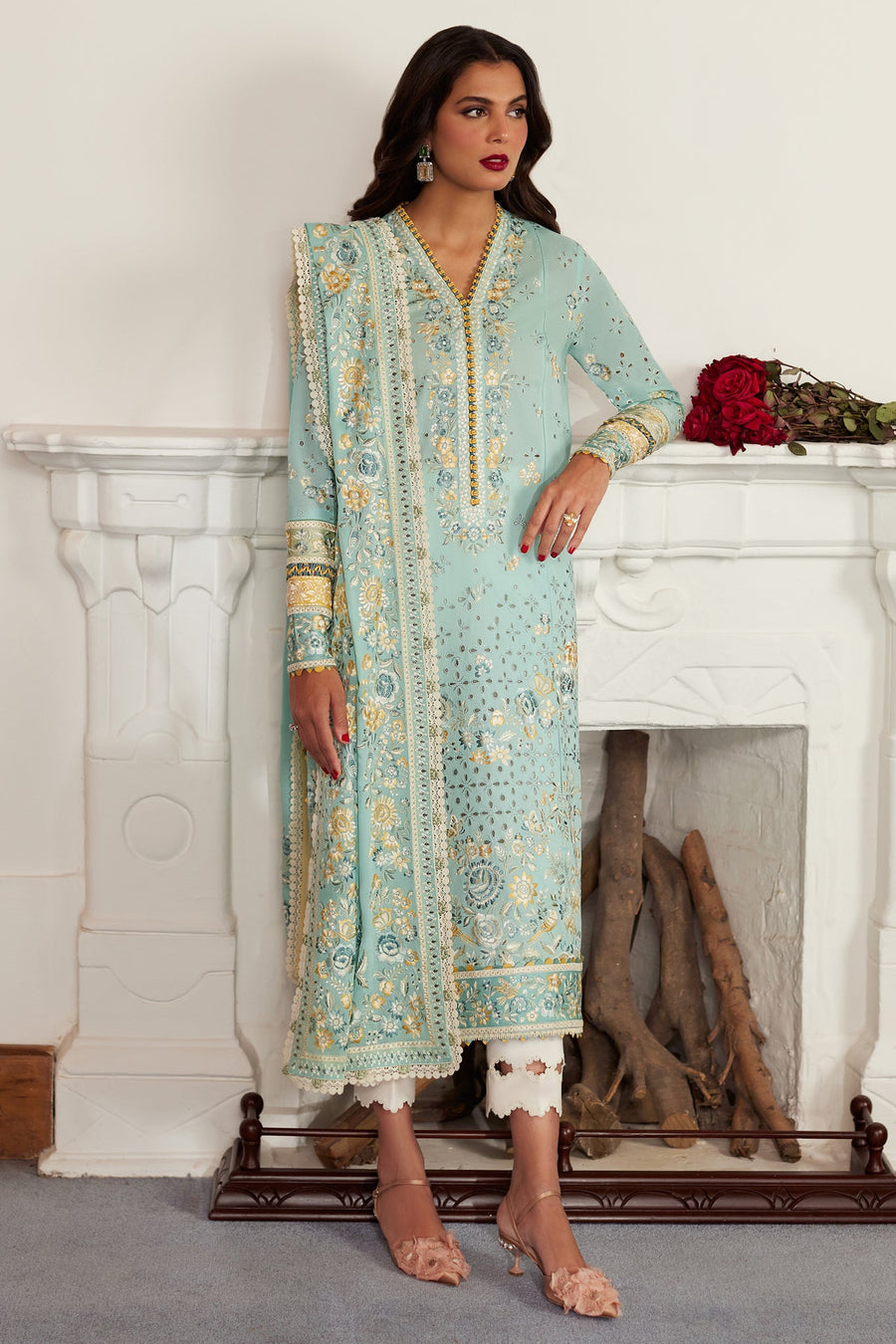 ELAN Embroidered Luxury Lawn Unstitched 3Pc Suit EL24-06A IVANA