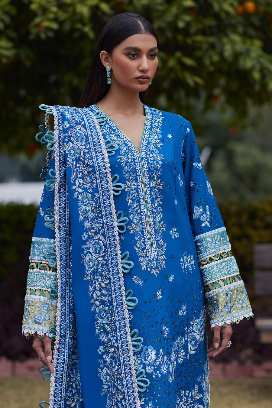 ELAN Embroidered Luxury Lawn Unstitched 3Pc Suit EL24-06B IVANA