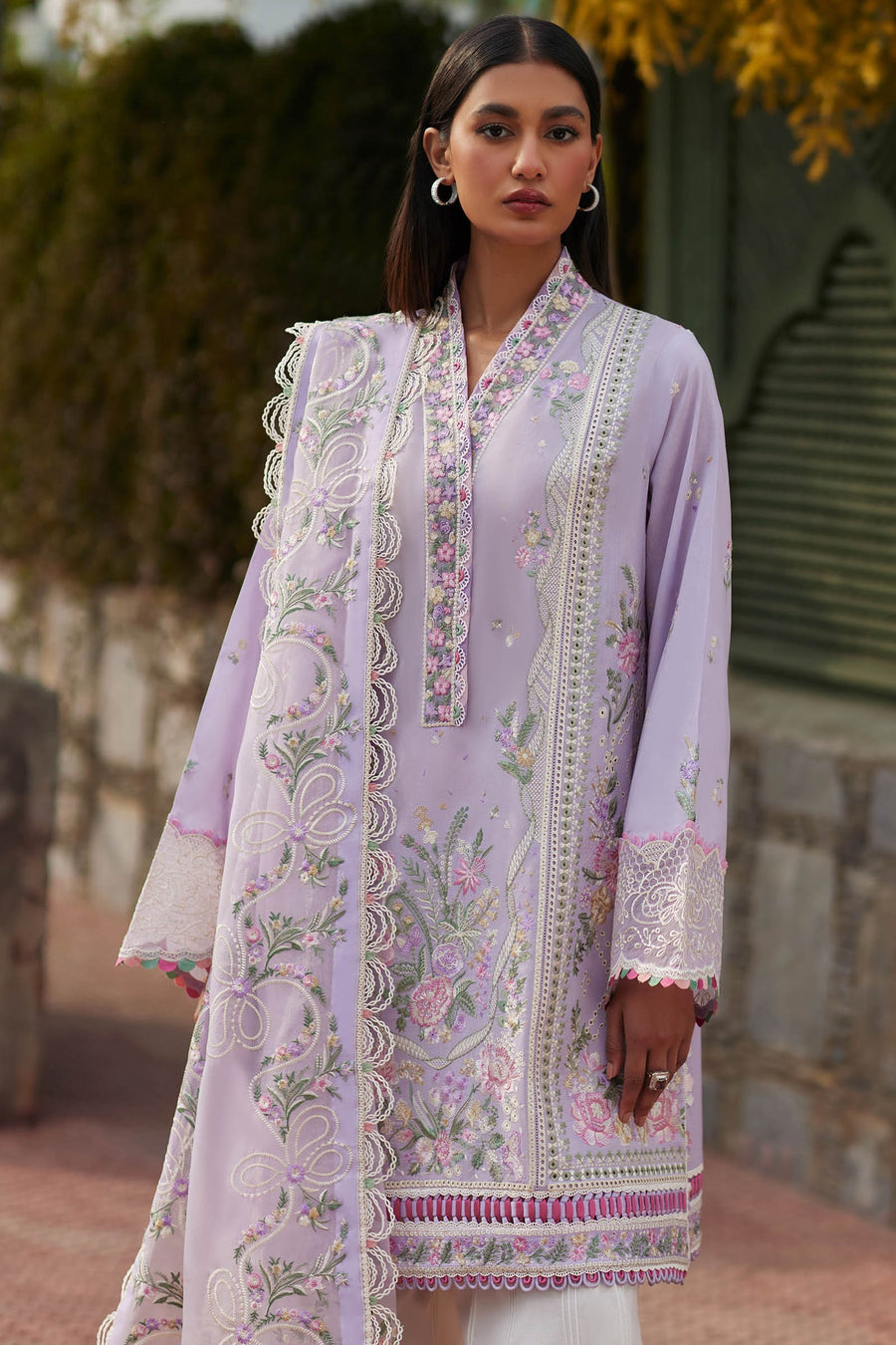 ELAN Embroidered Luxury Lawn Unstitched 3Pc Suit EL24-08A ZENEL