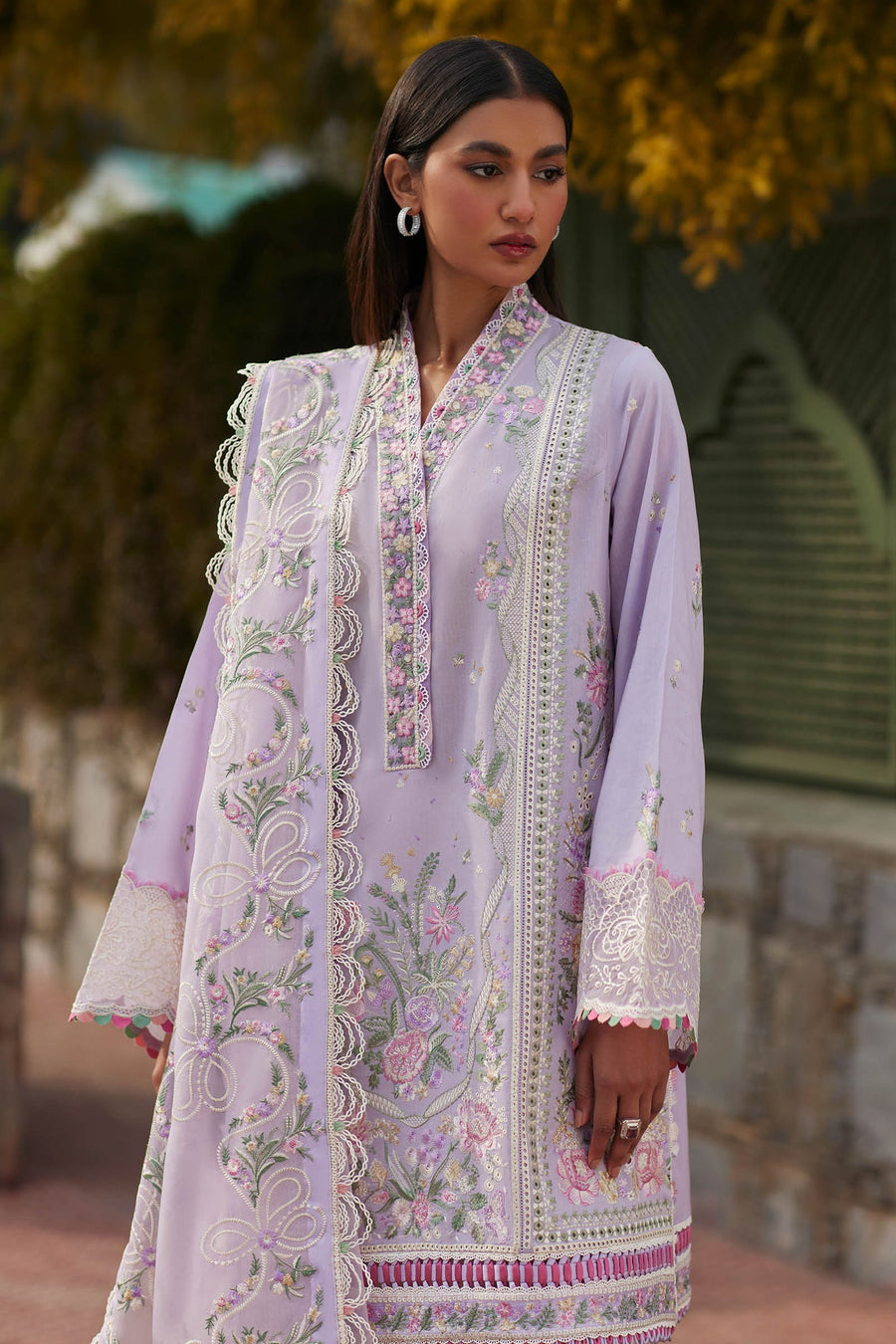 ELAN Embroidered Luxury Lawn Unstitched 3Pc Suit EL24-08A ZENEL