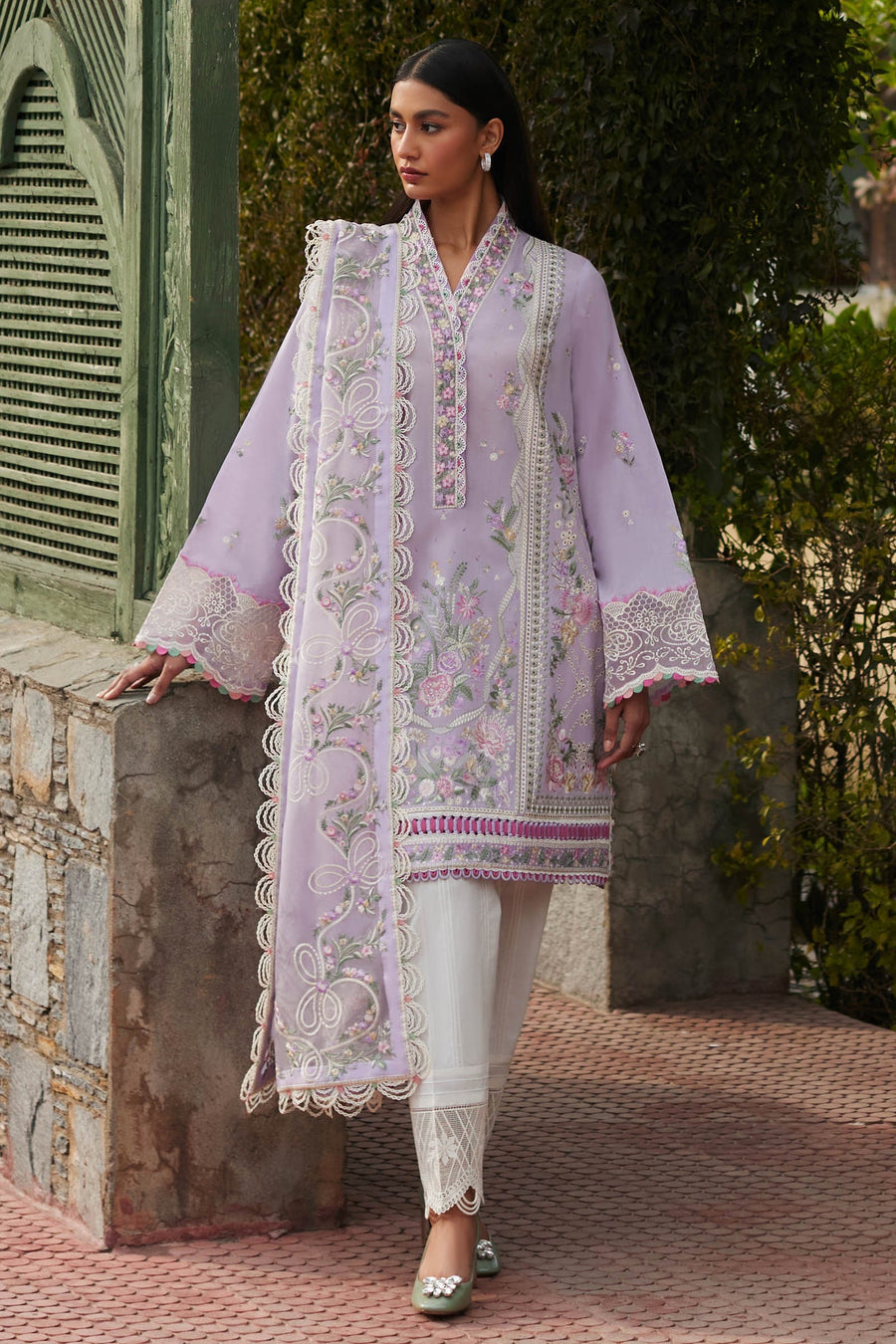 ELAN Embroidered Luxury Lawn Unstitched 3Pc Suit EL24-08A ZENEL