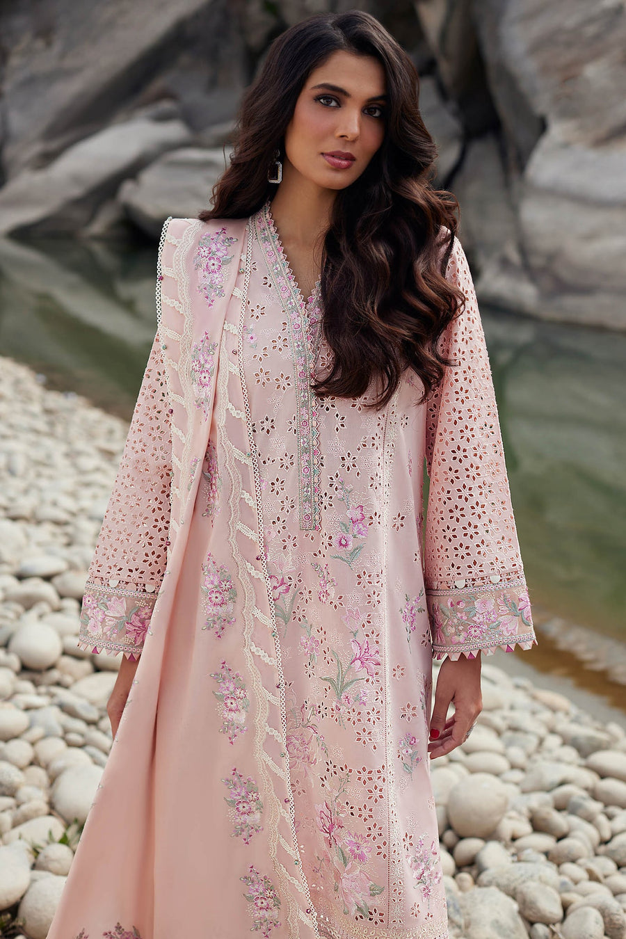 ELAN Embroidered Luxury Lawn Unstitched 3Pc Suit EL24-09A AIREEN