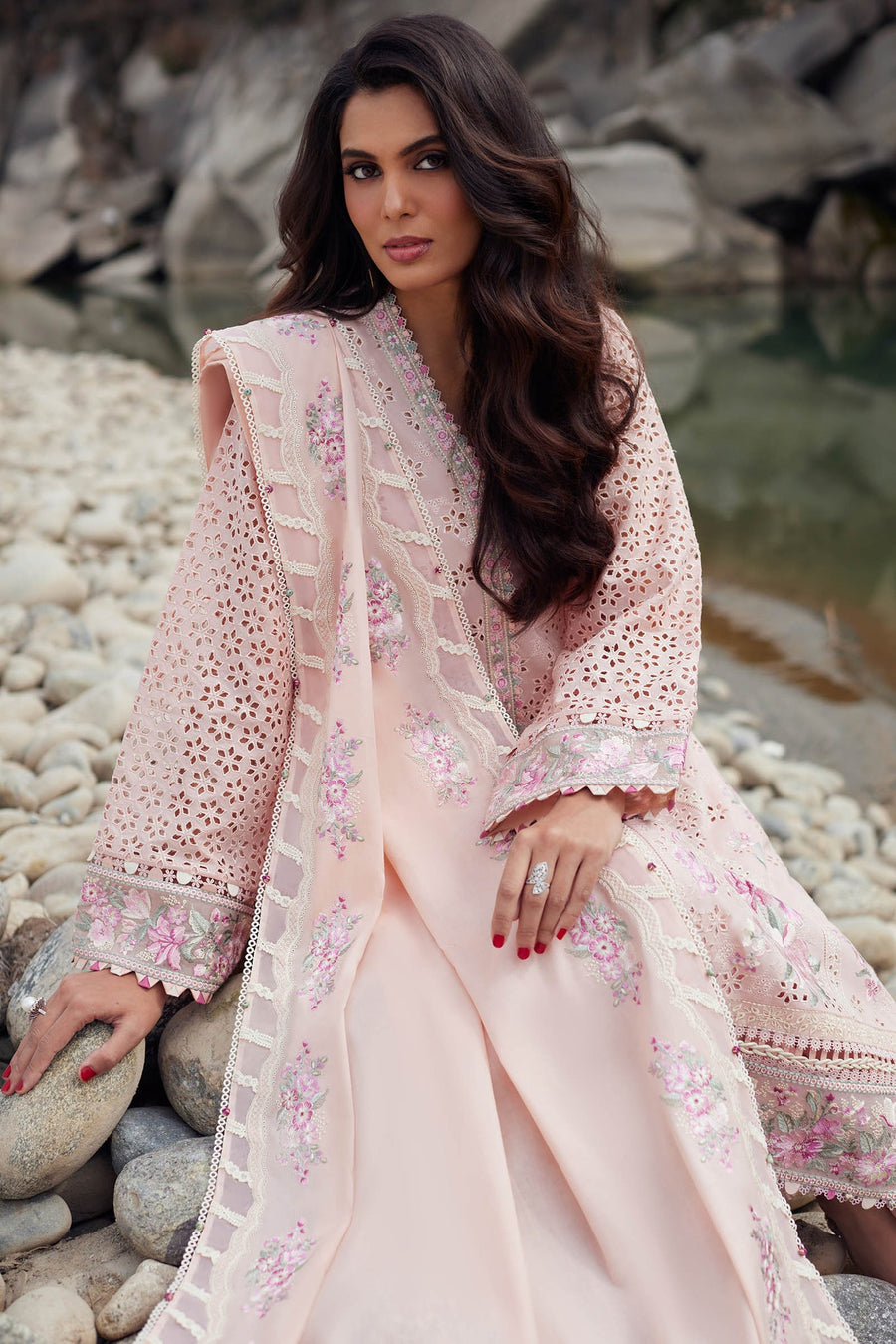 ELAN Embroidered Luxury Lawn Unstitched 3Pc Suit EL24-09A AIREEN