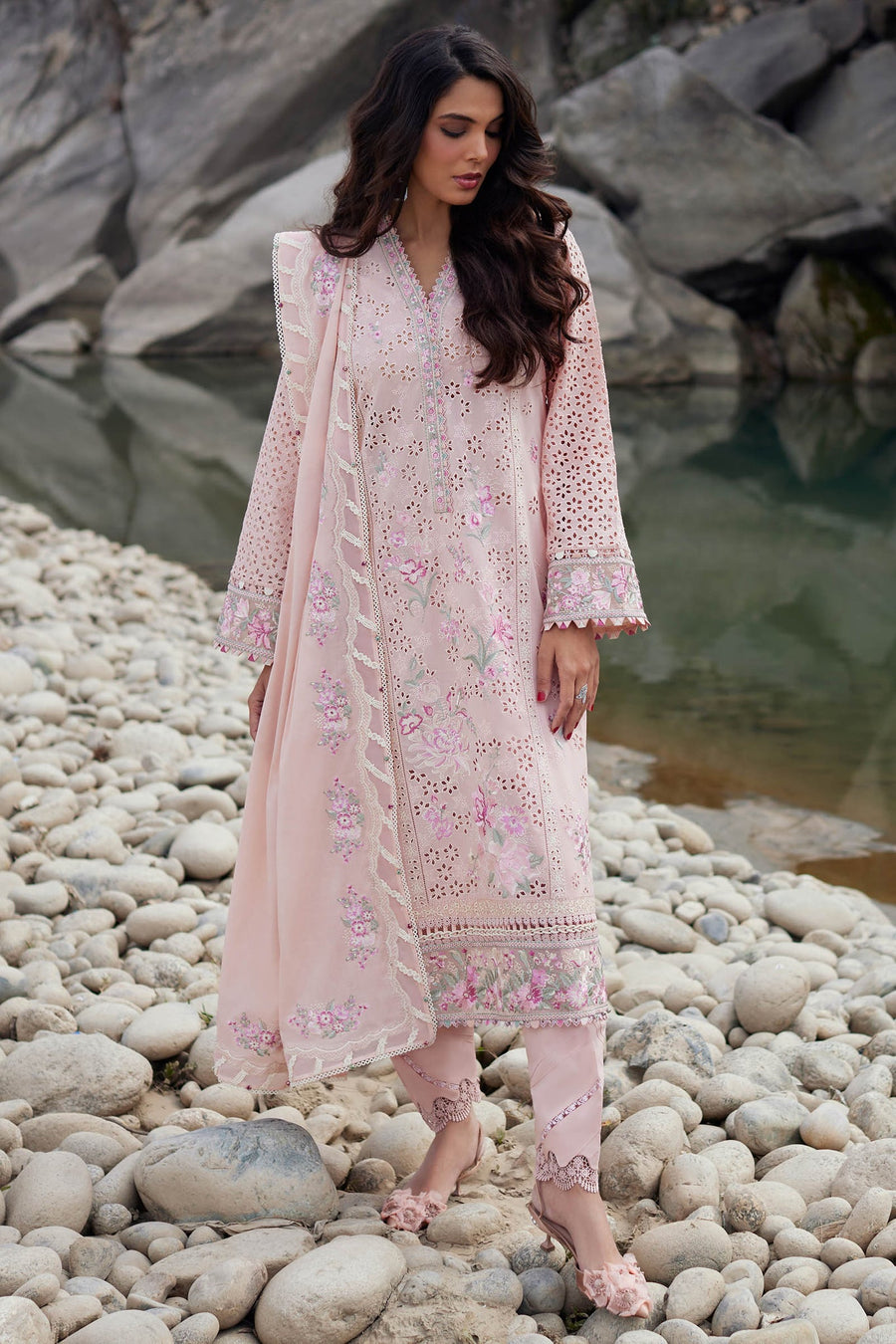 ELAN Embroidered Luxury Lawn Unstitched 3Pc Suit EL24-09A AIREEN