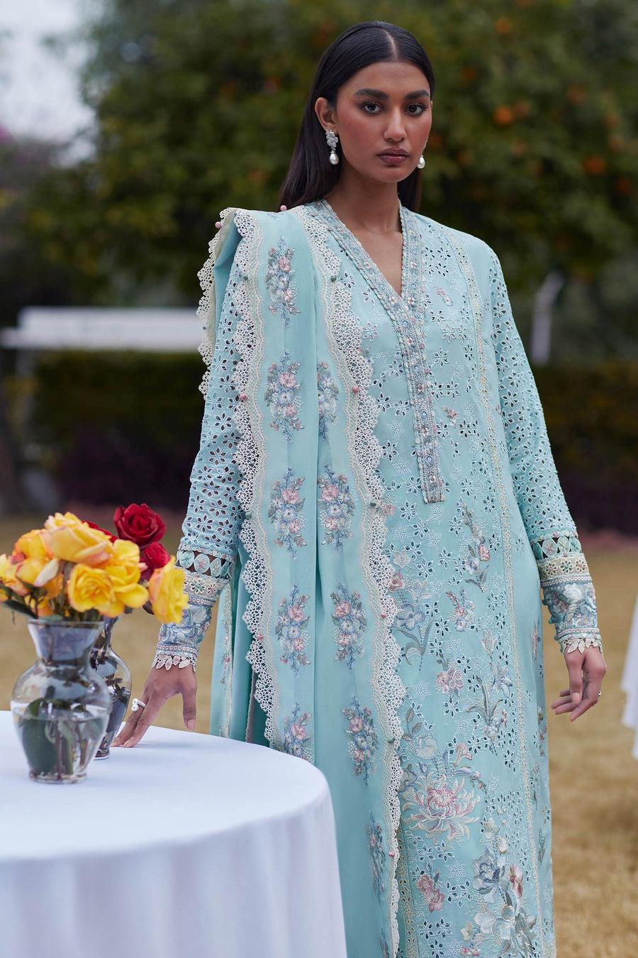 ELAN Embroidered Luxury Lawn Unstitched 3Pc Suit EL24-09B AIREEN
