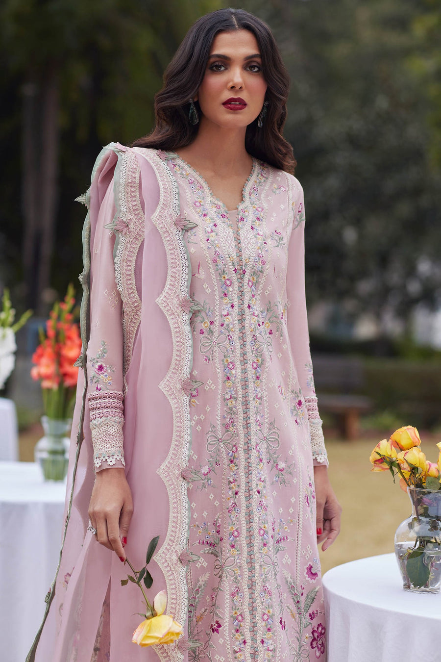 ELAN Embroidered Luxury Lawn Unstitched 3Pc Suit EL24-11B MIRZETA