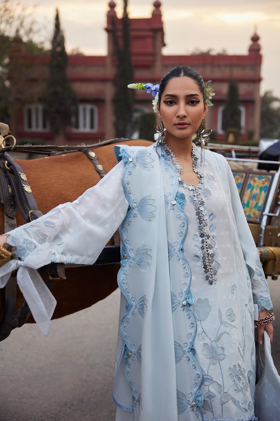 ELAN Embroidered Luxury Lawn Unstitched 3Pc Suit EL25-05B CELESTINE