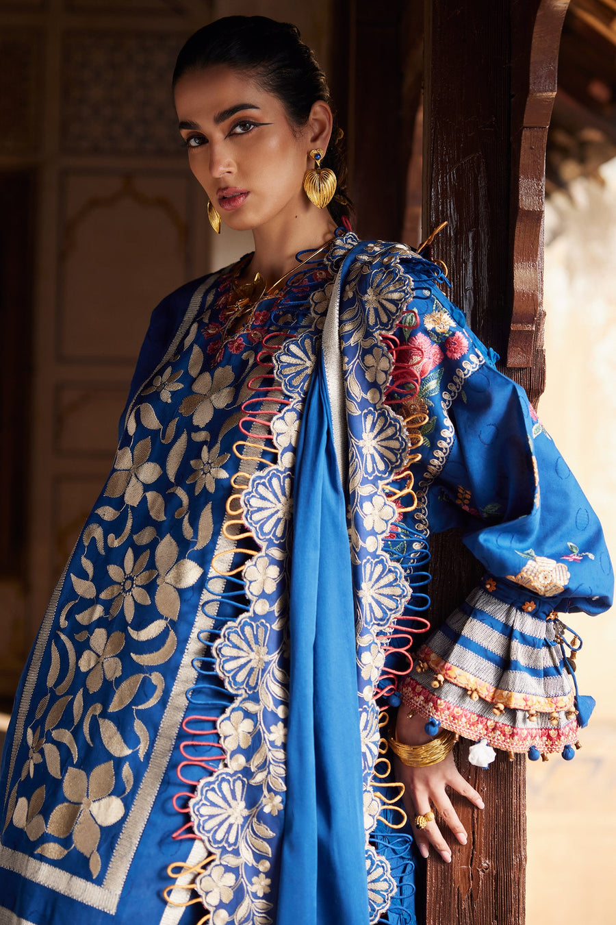 ELAN Embroidered Luxury Lawn Unstitched 3Pc Suit EL25-08A AURELIA